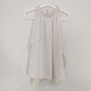 Ricki’s Ivory Draped Halter Blouse Women’s Large
